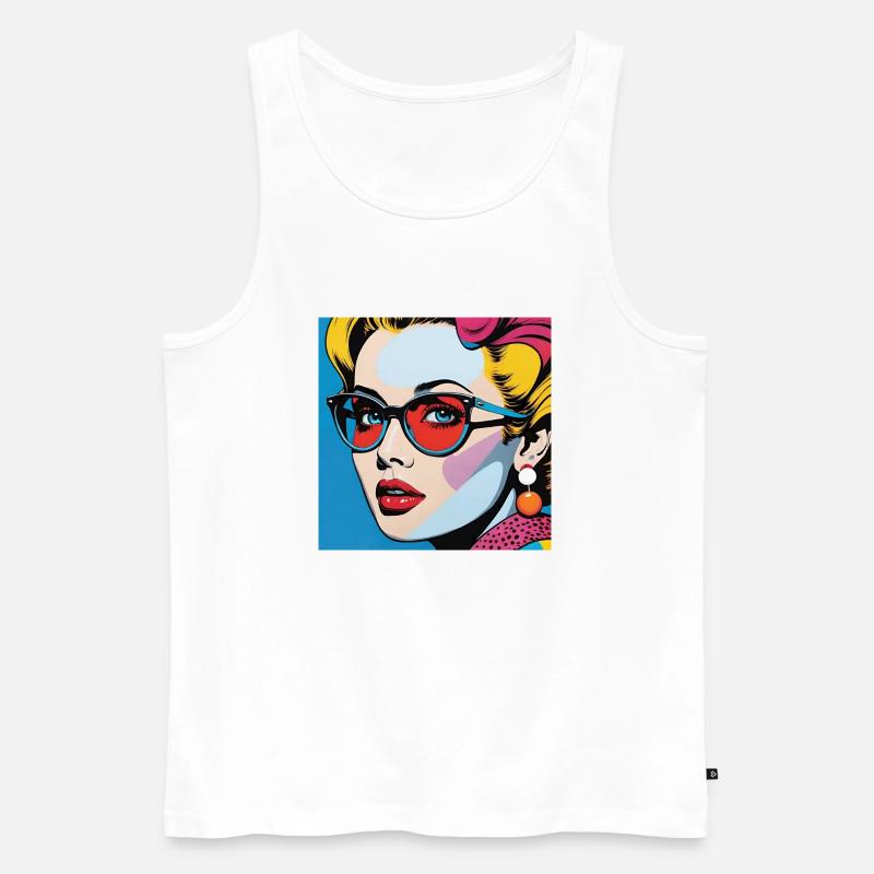 Pop-Art - Männer Premium Bio Tank Top - Weiß