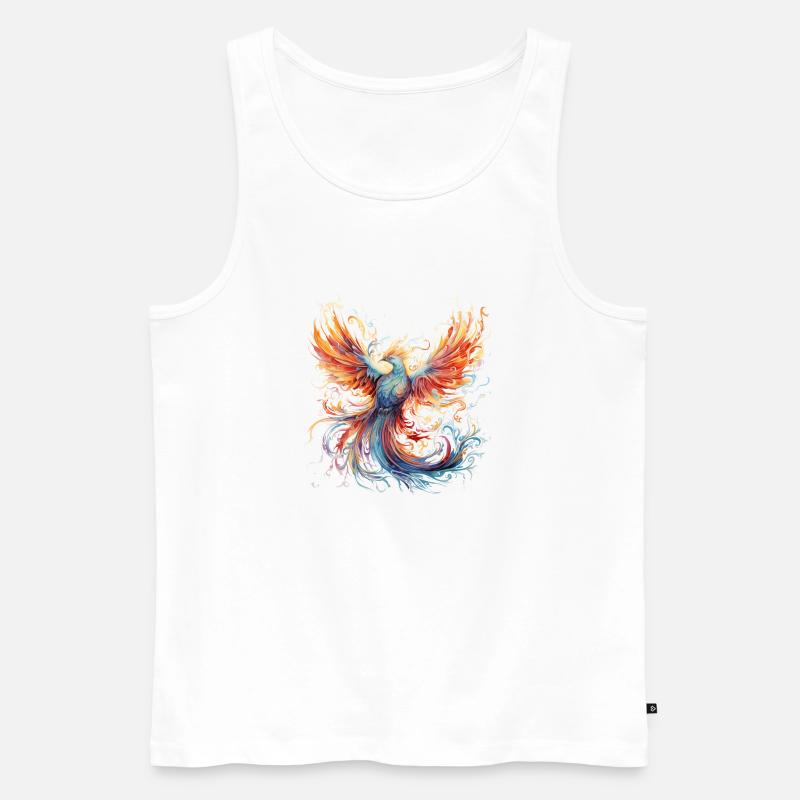 Mythischer Phönix - Männer Premium Bio Tank Top - Weiß