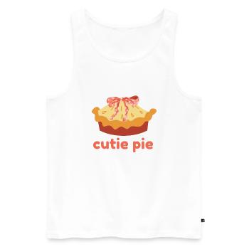 Cutie pie - Men's Premium Organic Tank Top - white - Front - AI Model Male 178 light (178cm)