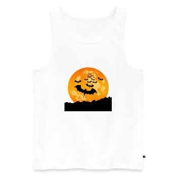 Halloween bats - Men's Premium Organic Tank Top - white - Front - AI Model Male 178 light (178cm)