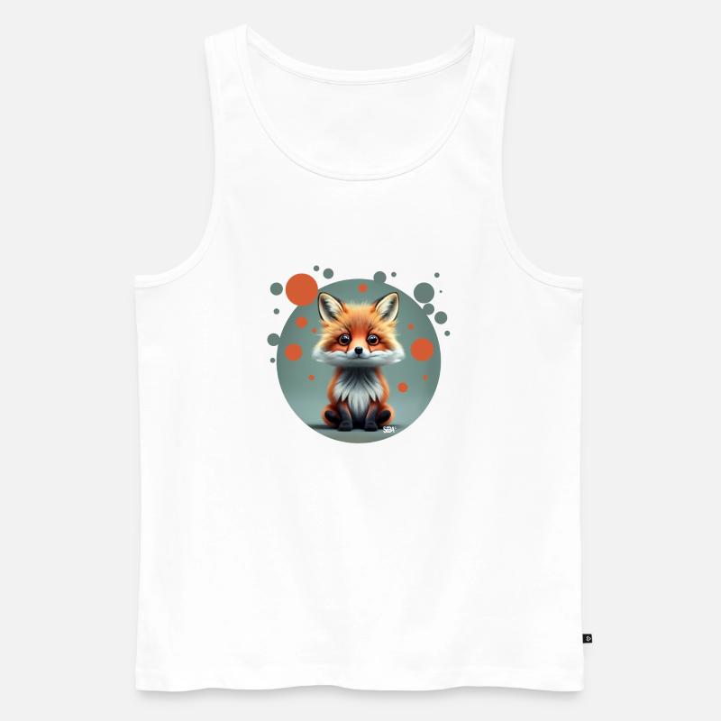 Minuscule Eweet FOX - Débardeur bio Premium Homme - blanc