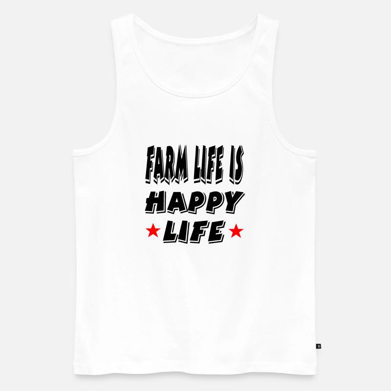 Bauernhof - Männer Premium Bio Tank Top - Weiß
