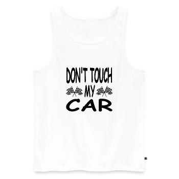 Car - Men's Premium Organic Tank Top - white - Front - Michal (187cm)