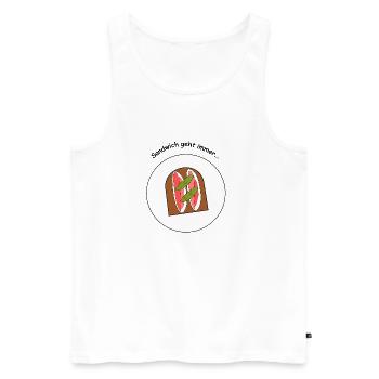 Le sandwich fonctionne toujours - Débardeur bio Premium Homme - blanc - Devant - Michal (187cm)