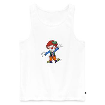 Clown - Männer Premium Bio Tank Top - Weiß - Vorne - AI Model Male 178 light (178cm)