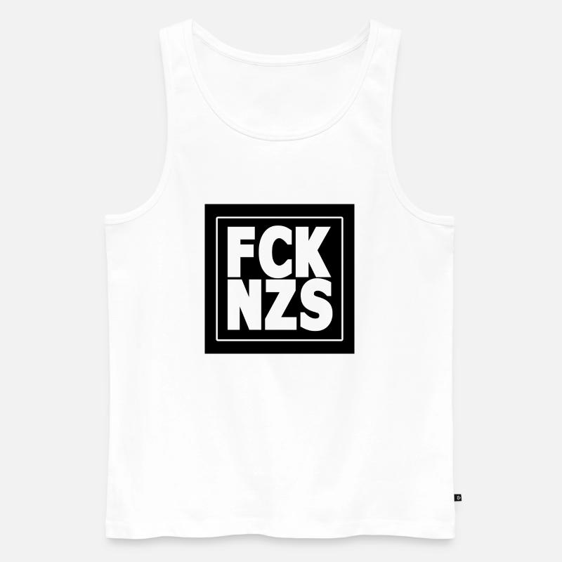 FCK NZS - Männer Premium Bio Tank Top - Weiß