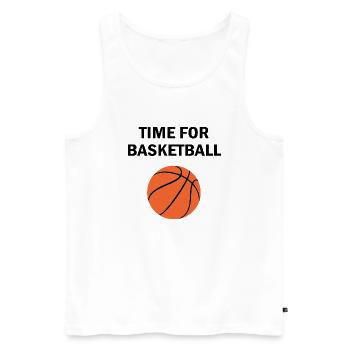 Basket-ball - Débardeur bio Premium Homme - blanc - Devant - AI Model Male 178 light (178cm)