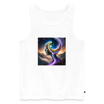 Firefly personne ying yang 60828 - Débardeur bio Premium Homme - blanc - Devant - AI Model Male 178 light (178cm)