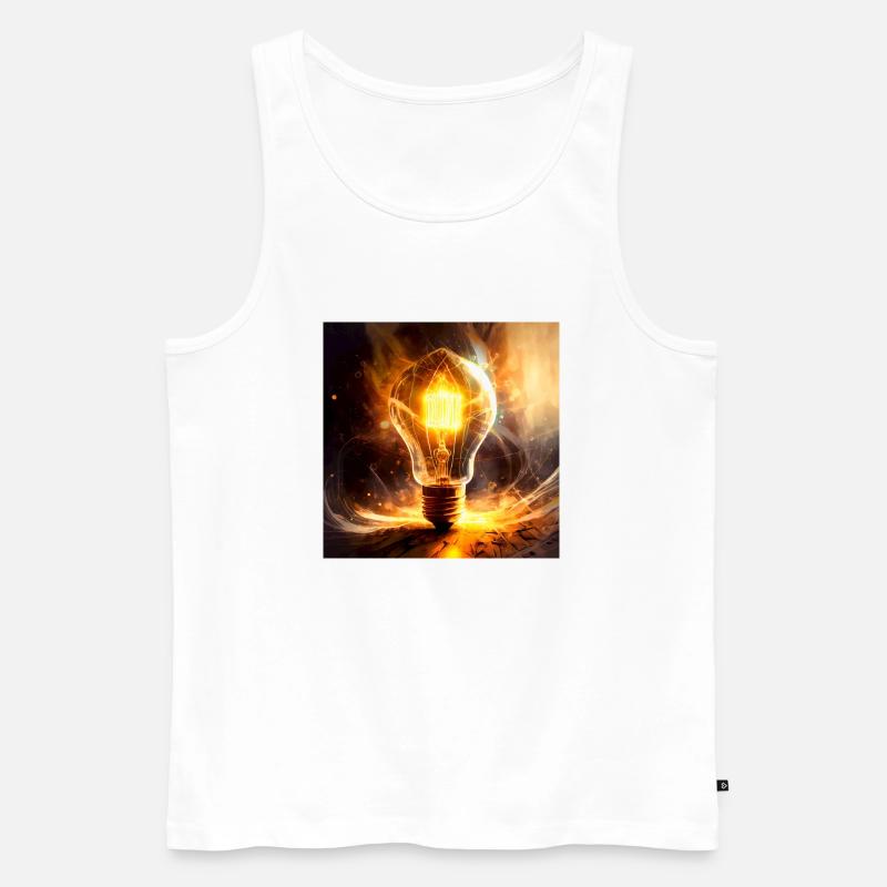 Firefly im Glühlampendesign - Männer Premium Bio Tank Top - Weiß