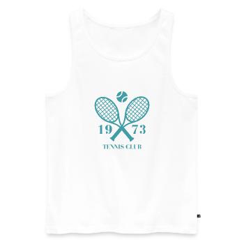 1973 tennis club - Débardeur bio Premium Homme - blanc - Devant - Michal (187cm)
