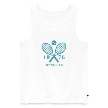 1976 tennis club - Débardeur bio Premium Homme - blanc - Devant - Michal (187cm)