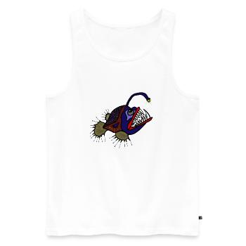 Anglerfisch - Männer Premium Bio Tank Top - Weiß - Vorne - Michal (187cm)