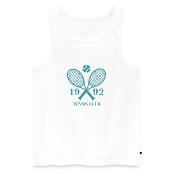 1992 tennis club - Débardeur bio Premium Homme - blanc - Devant - Michal (187cm)