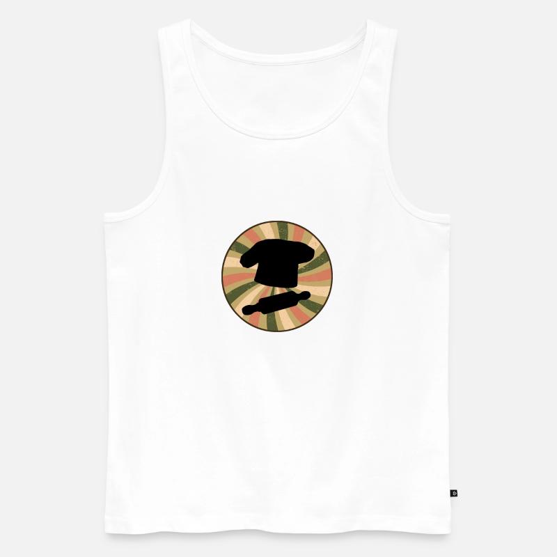 Bäckerei Cupcake - Männer Premium Bio Tank Top - Weiß