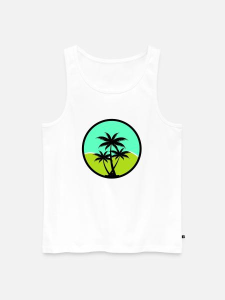 Palm trees - Men's Premium Organic Tank Top - white