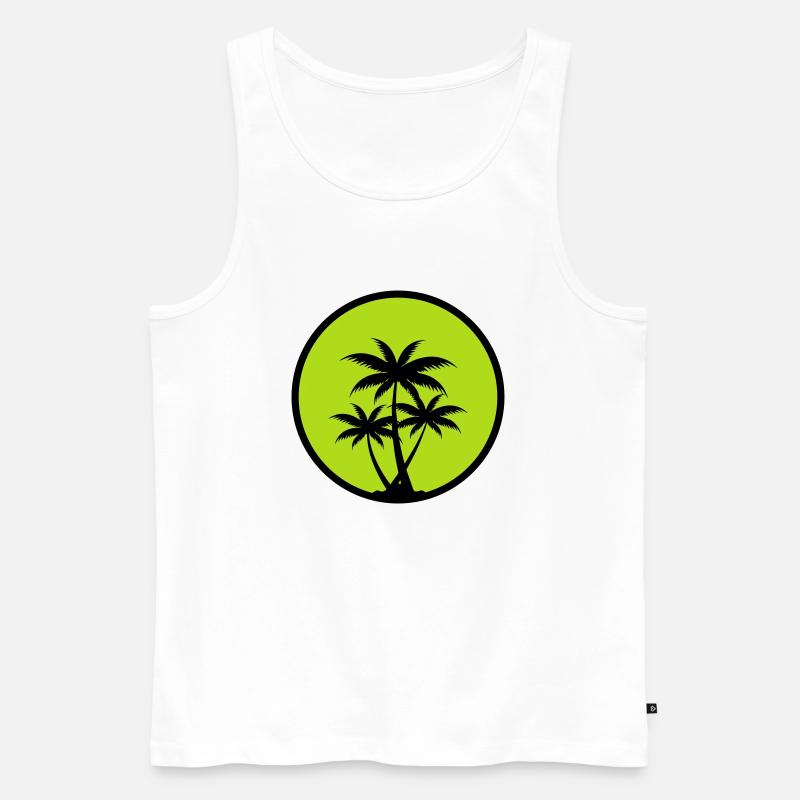 palmen - Männer Premium Bio Tank Top - Weiß