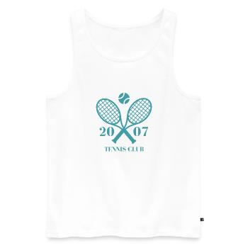 2007 tennis club - Débardeur bio Premium Homme - blanc - Devant - Michal (187cm)