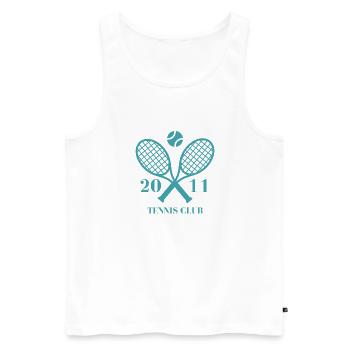 2011 tennis club - Débardeur bio Premium Homme - blanc - Devant - Michal (187cm)