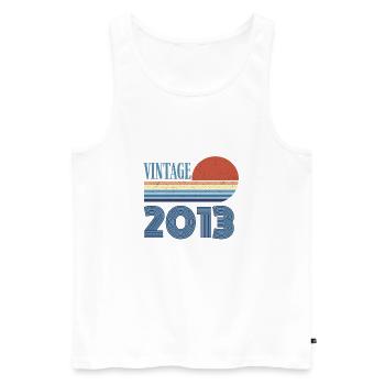 Vintage 2013 - Men's Premium Organic Tank Top - white - Front - Michal (187cm)