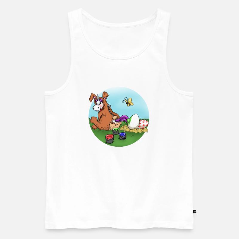 Osterhase - Männer Premium Bio Tank Top - Weiß