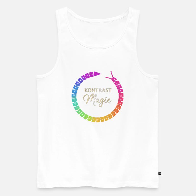 KontrastMagie Version 1 - Männer Premium Bio Tank Top - Weiß