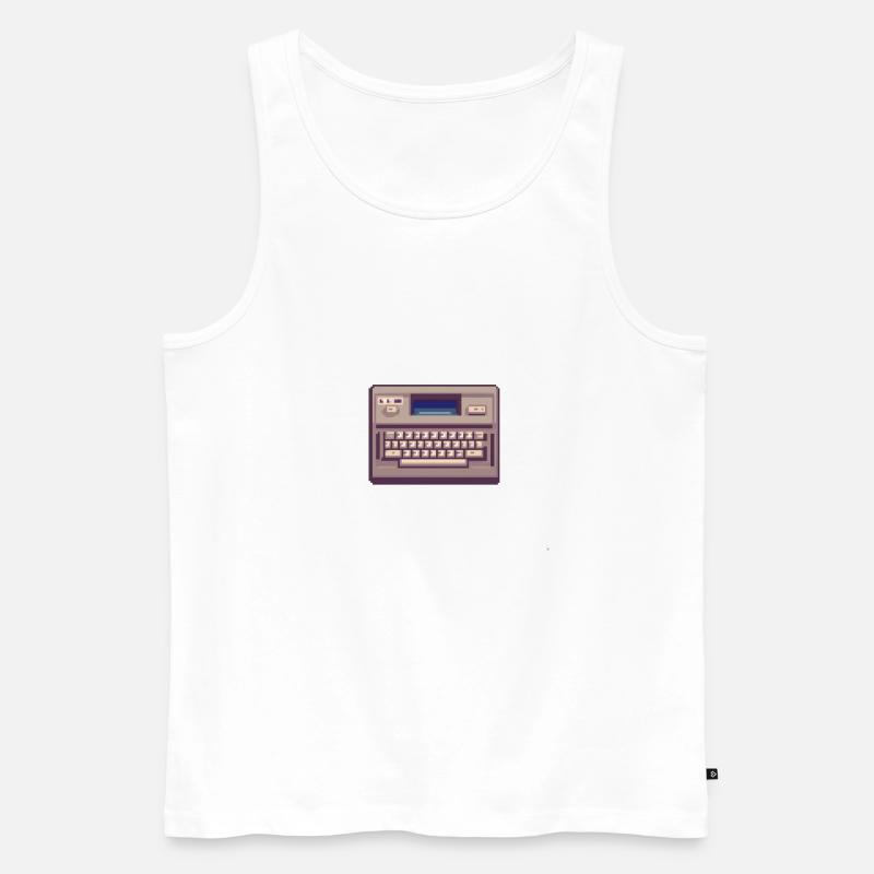 Retro Bytes - Comp - Männer Premium Bio Tank Top - Weiß