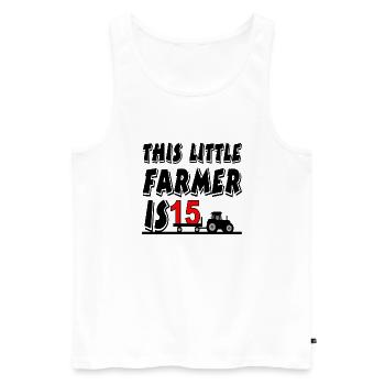 Bauer - Männer Premium Bio Tank Top - Weiß - Vorne - Michal (187cm)