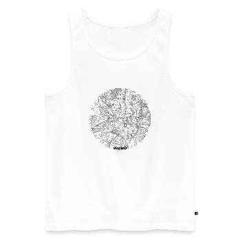 Madrid - Men's Premium Organic Tank Top - white - Front - Michal (187cm)