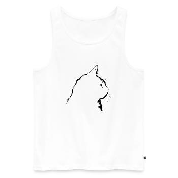 Katze, katzenmotiv - Männer Premium Bio Tank Top - Weiß - Vorne - Michal (187cm)