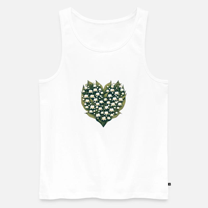 Maiglöckchen - Männer Premium Bio Tank Top - Weiß