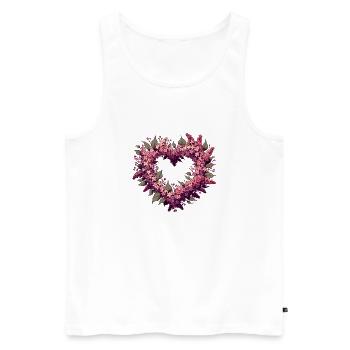 Lilac Flower Bush - Men's Premium Organic Tank Top - white - Front - AI Model Male 178 light (178cm)