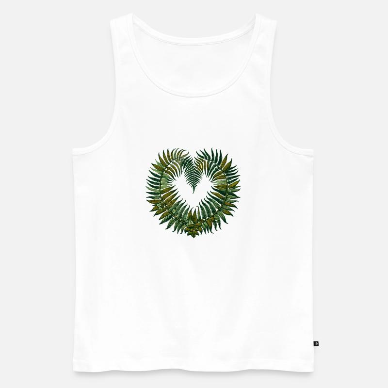 Farnpflanzen - Männer Premium Bio Tank Top - Weiß