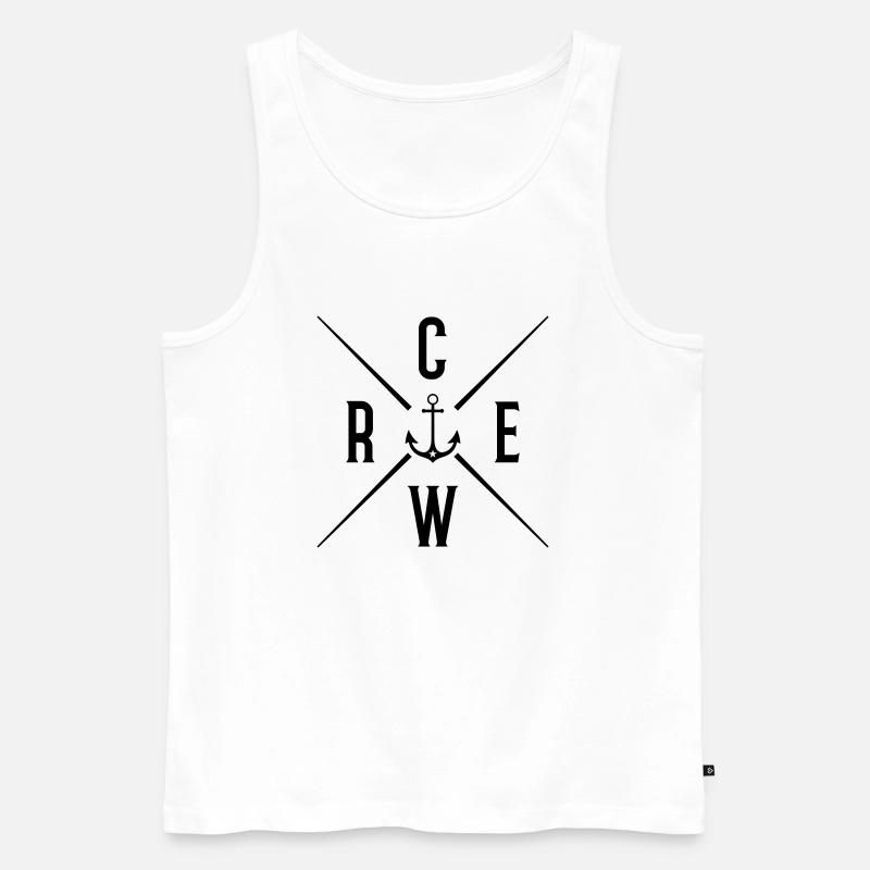 crew - Männer Premium Bio Tank Top - Weiß