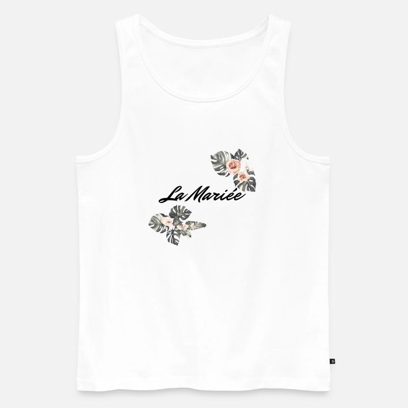 Die Blumenbraut - Braut Geschenkidee - Männer Premium Bio Tank Top - Weiß