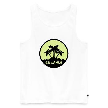 Sri Lanka - Men's Premium Organic Tank Top - white - Front - AI Model Male 178 light (178cm)