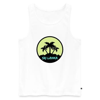 Sri Lanka - Men's Premium Organic Tank Top - white - Front - AI Model Male 178 light (178cm)