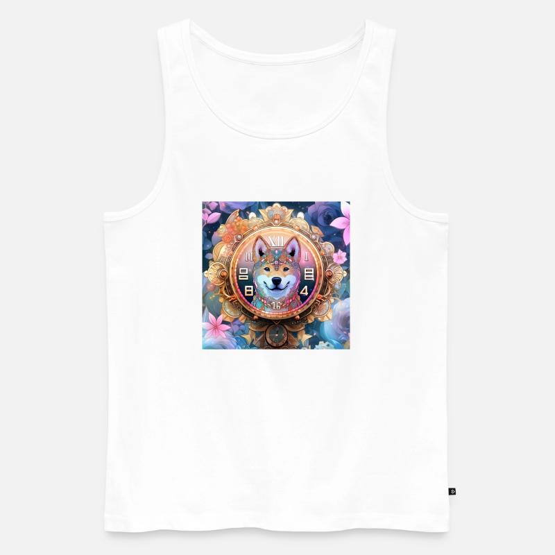 Der zeitliche Beobachter - Männer Premium Bio Tank Top - Weiß