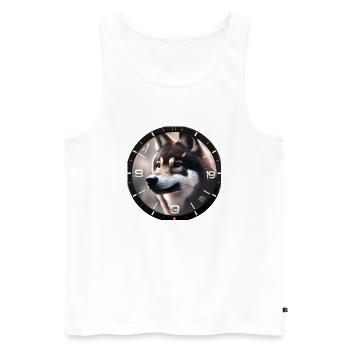 Blick in die Ferne - Männer Premium Bio Tank Top - Weiß - Vorne - AI Model Male 178 light (178cm)