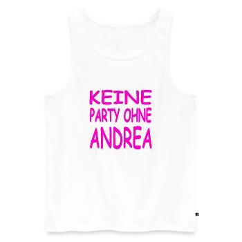 Party - Männer Premium Bio Tank Top - Weiß - Vorne - Michal (187cm)