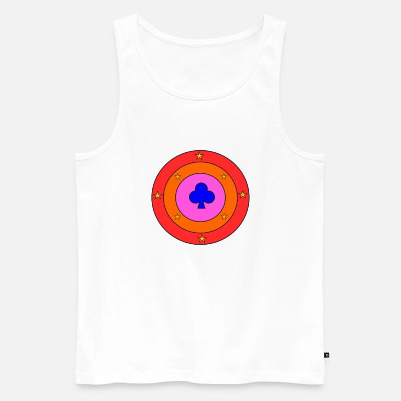 Emblem abstrakt mit Sternen - Männer Premium Bio Tank Top - Weiß