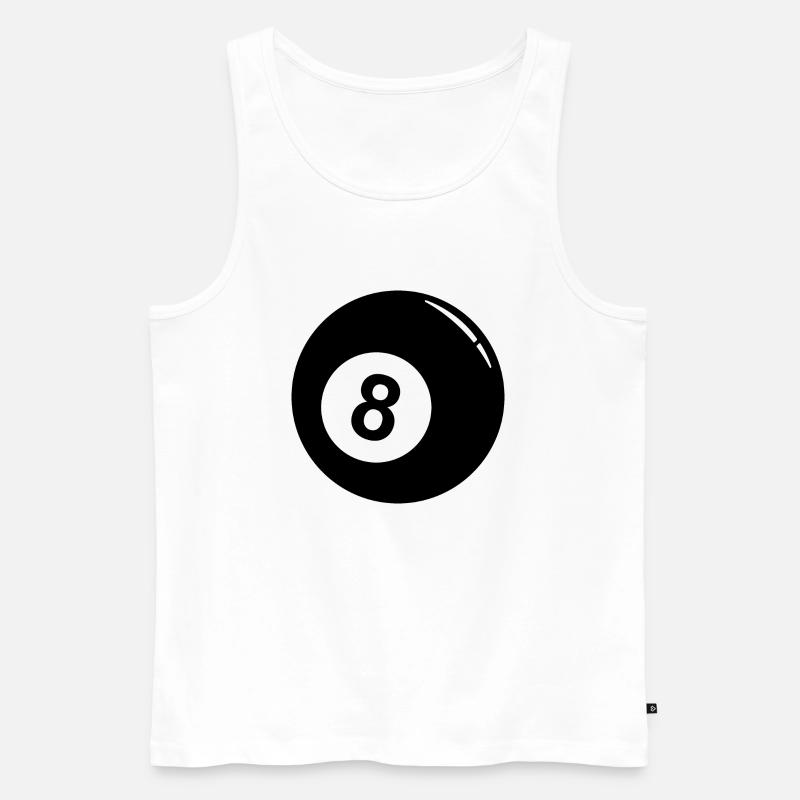 Pool Billard 8 ball - Männer Premium Bio Tank Top - Weiß