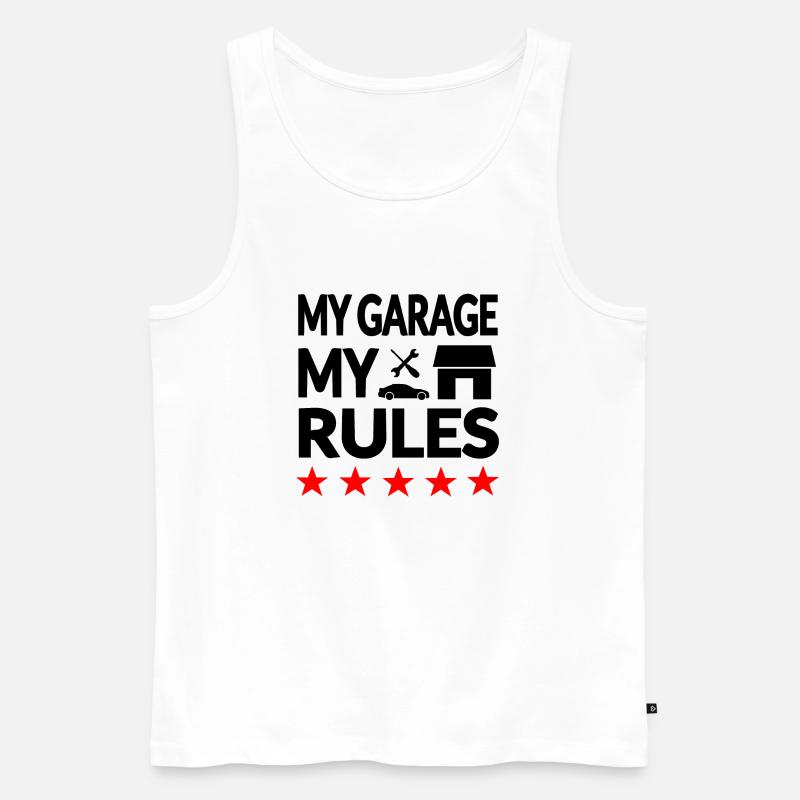 Garage - Männer Premium Bio Tank Top - Weiß