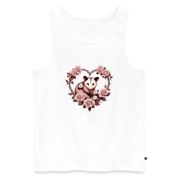 Possum mama - Men's Premium Organic Tank Top - white - Front - AI Model Male 178 light (178cm)