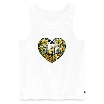 L’amour des rongeurs - Débardeur bio Premium Homme - blanc - Devant - Michal (187cm)