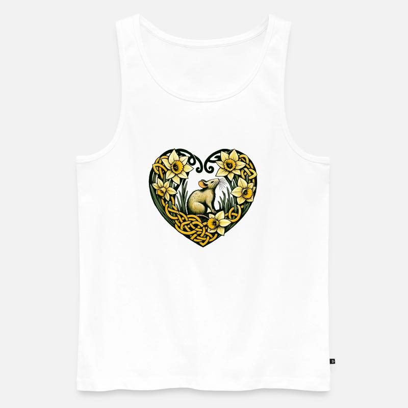 Rodent Love - Men's Premium Organic Tank Top - white