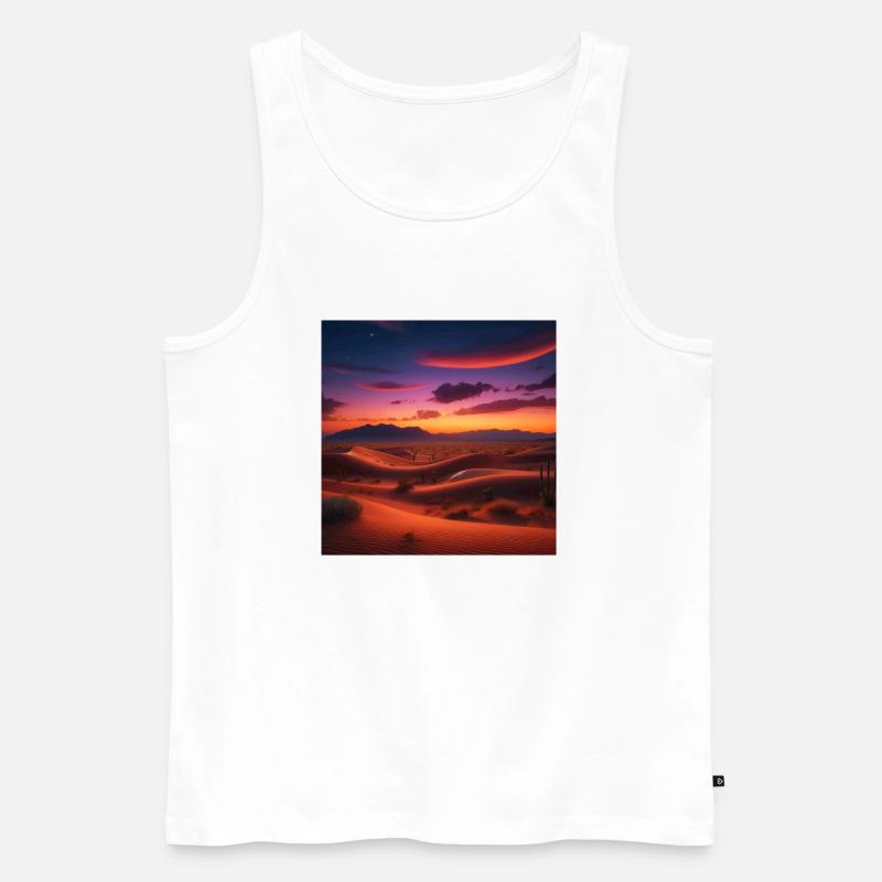 Wunderschöne Wüste - Männer Premium Bio Tank Top - Weiß