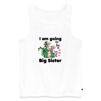 Ich werde eine große Schwester sein Cartoon - Männer Premium Bio Tank Top - Weiß - Vorne - Michal (187cm)
