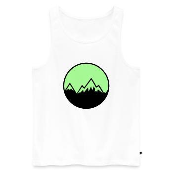 mountains - Männer Premium Bio Tank Top - Weiß - Vorne - AI Model Male 178 light (178cm)