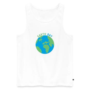 Earth Day - Männer Premium Bio Tank Top - Weiß - Vorne - AI Model Male 178 light (178cm)