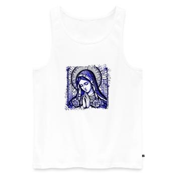 Jungfrau Maria Jesus Bibel christliche Religion christlich - Männer Premium Bio Tank Top - Weiß - Vorne - Michal (187cm)